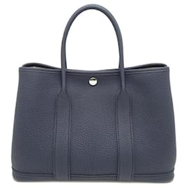 Hermès-Sac à main Hermes Garden TPM W Stamp 2024-Bleu Marine