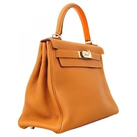 Hermès-Sac à main Hermes Kelly 28 Verso-Doré