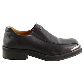 Autre Marque Black leather loafers Black