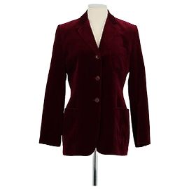 Aspesi Blazer in cotone bordeaux Bordò
