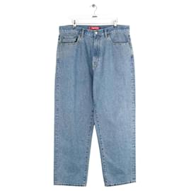 Supreme Jeans rectos de algodón azul Azul