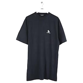 Balenciaga-Camiseta de algodão preta-Preto