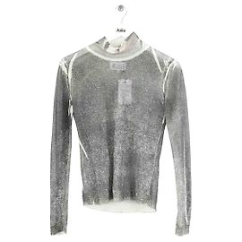 Maison Martin Margiela Top de seda Gris