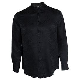 Céline Camicia stampata a lucertola nera di Celine Nero