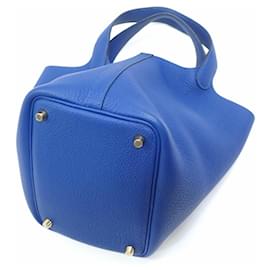 Hermès-Sac à main Hermes Picotin Lock PM-Bleu
