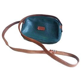 Courreges Leather Handbag Green Camel Green Camel