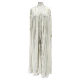 Autre Marque Kimono largo blanco de algodón ANCIENT KAVVOS Blanco
