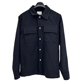 Sandro-Chemise en laine noire-Black