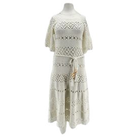 Zimmermann Vestido de crochê branco Branco