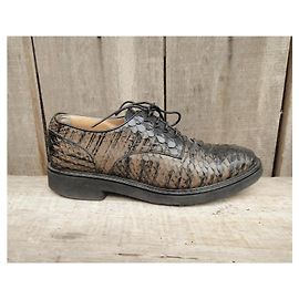 Derbies Sartore de pitón negro y beige Negro Beige