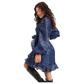 Autre Marque Robe Lindacras Leopard Cras Bleu Multicolore Bleu Multicolore