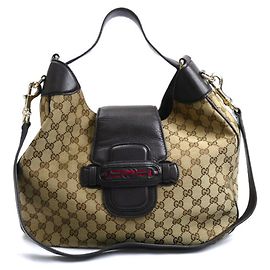 Bolsa de ombro Gucci GG Canvas 2 em 1 Marrom Bege