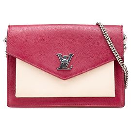 Pochete MyLockMe em couro bicolor vermelho Louis Vuitton Vermelho