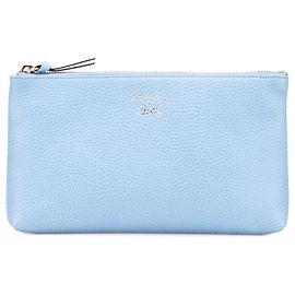 Gucci große Swing-Tasche aus blauer Kalbsleder mit Dollar-Muster Blau Hellblau