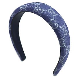 Faixa de cabelo em lona GG Gucci Azul