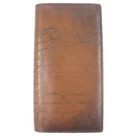 Bolsa de couro Berluti Santal Scrit Calligraphy Marrom