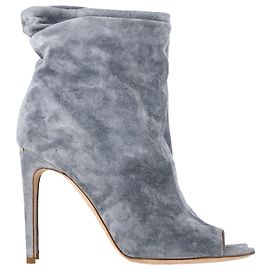 Bottines à bout ouvert Burberry en daim gris Gris