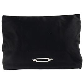 Clutch quadrato Jimmy Choo in raso nero Nero