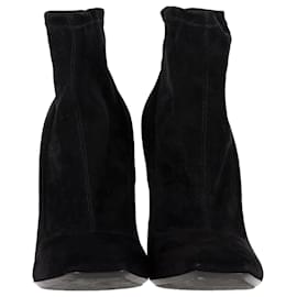 Givenchy-Nicholas Kirkwood Maeva Pearl Ankle Boots in Black Suede-Black