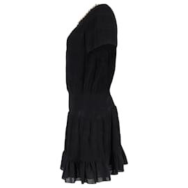 Michael Kors-Michael by Michael Kors Chain Neck A-Line Dress in Black Polyester-Black