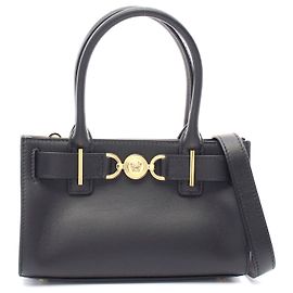 Versace Medusa '95 Small Leather Tote Bag Black