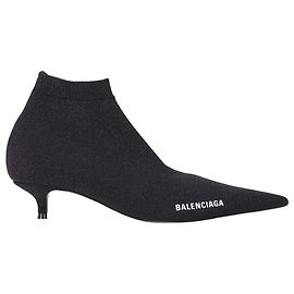 Balenciaga Knife Glittered Ankle Boots in Black Viscose Black