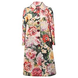 Casaco de brocado com botão de joia Dolce & Gabbana em algodão multicolorido Multicor