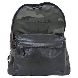 Coach F71755 Nylon Leather Backpack Black