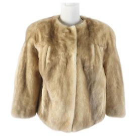& Other Stories Mink Polyester Collarless Jacket Beige 40 Beige