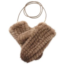 Luvas de pele de vison Max Mara MINKMITT Marrom