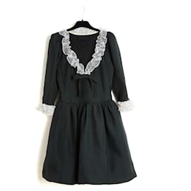 Yves Saint Laurent 1960s Robe FR38 Haute Couture Little Black Dress UK10 US6 YSL Noir