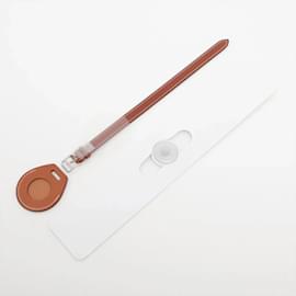 Hermès-Hermes AirTag Luggage Tag Bag Charm-Brown