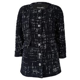 Chanel Black Tweed Jacket Black