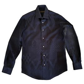 Camicia in seta Louis Vuitton Bandana Paisley Taglia XS Blu navy