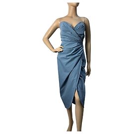 Maison Martin Margiela Vestido drapeado de jersey sin tirantes Maison Margiela Talla 42 Azul