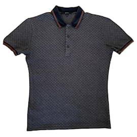 Gucci-Gucci Diamond Monogram Polo Shirt Size S / XS-Grey,Monogram