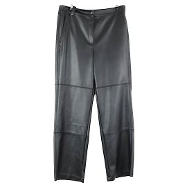 Max Mara Schwarze gerade Hose aus Polyester Größe L Schwarz