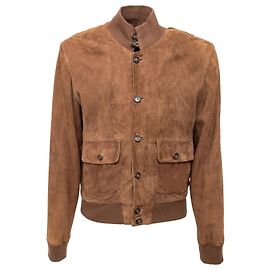 Autre Marque Oriani Brown Suede Jacket Brown