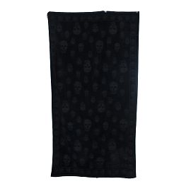 Toalla de playa Skull Alexander McQueen en negro Negro