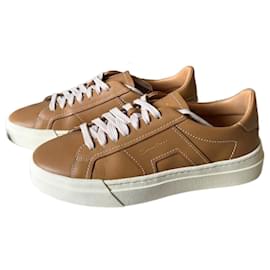Santoni-NEW! Santoni Double Buckle Sneaker DBS Beige | EU39.5 UK5 NP550€-Cognac,Light brown
