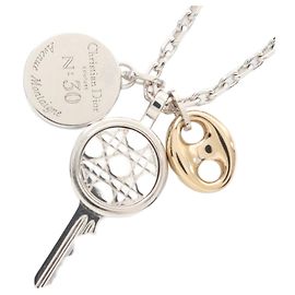 Christian Dior Collier plaqué or Dior Homme Argenté Doré