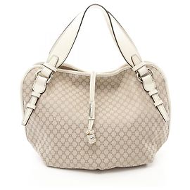 Céline Celine Bittersweet Macadam Handbag White Beige