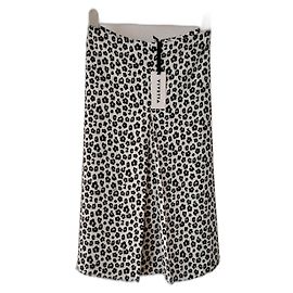 Autre Marque VIVETTA Midi-Rock mit Blumenmuster Schwarz Weiß Schwarz Weiß