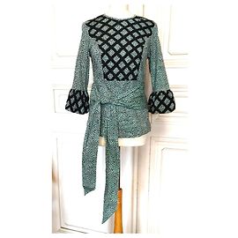 Autre Marque BLUSA TROMPETA PLACKET Verde claro