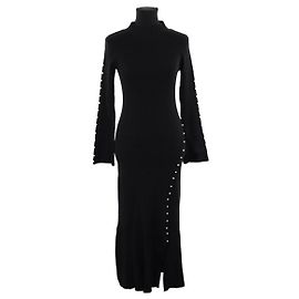 Sandro Schwarzes Wollkleid Schwarz