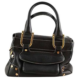 Chopard Schwarze Lederhandtasche Schwarz