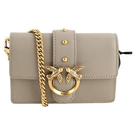Pinko Mini bolsa de couro Marrom