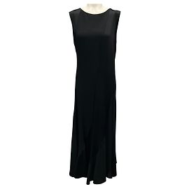 Vestido midi preto Hailee com corte enviesado Tory Burch Preto