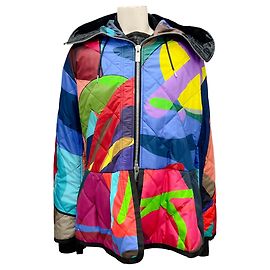 Sacai x KAWS Collection Multi Print Deconstructed Layered Blouson Jacket Multiple colors