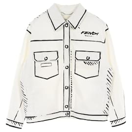 Fendi-Fendi FENDI × Joshua Vides Vêtements d'extérieur en coton-Noir,Blanc